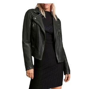 Allsaints cargo quilted leather jacket